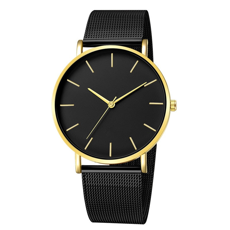 Elegant Metal Mesh Watch