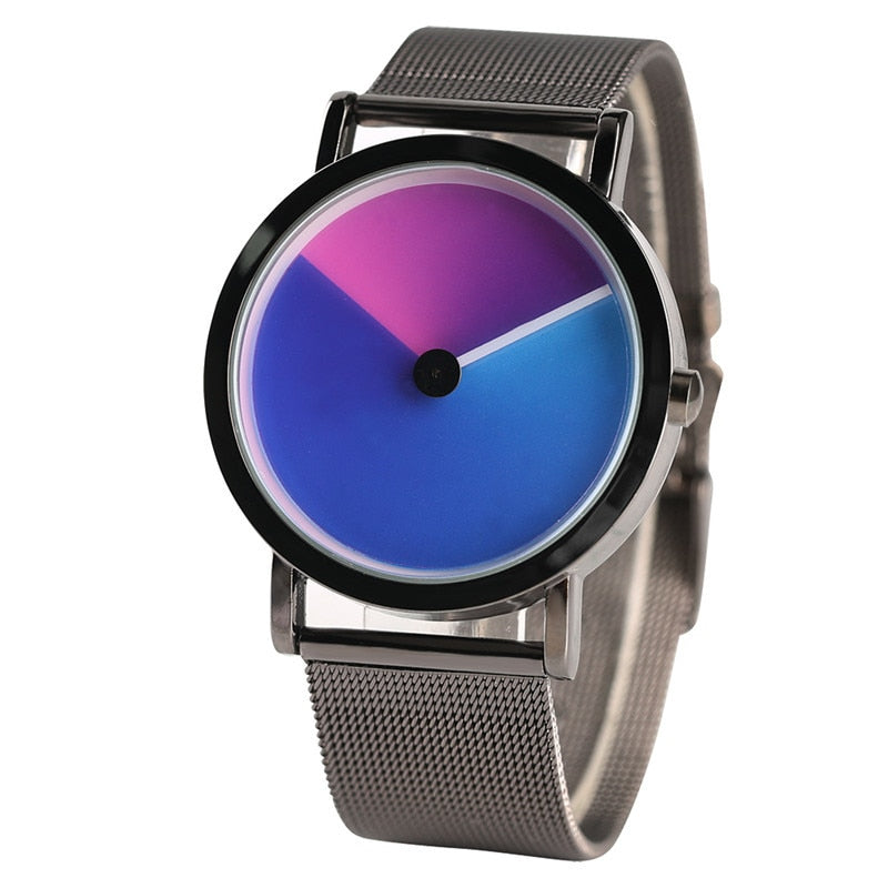 Slim Stainless Steel Colorwheel Watch