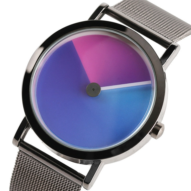 Slim Stainless Steel Colorwheel Watch