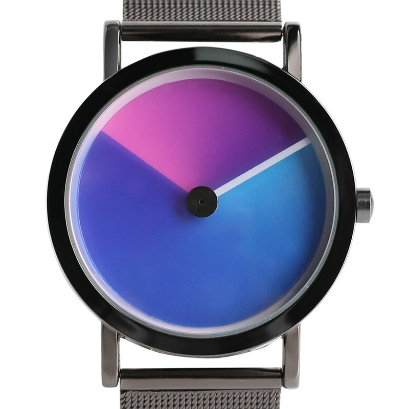 Slim Stainless Steel Colorwheel Watch