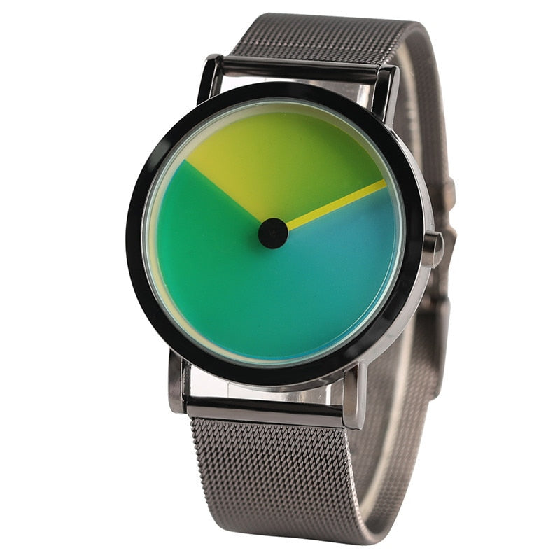 Slim Stainless Steel Colorwheel Watch