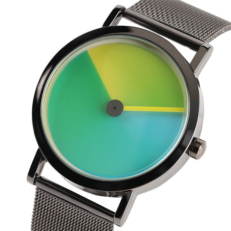 Slim Stainless Steel Colorwheel Watch