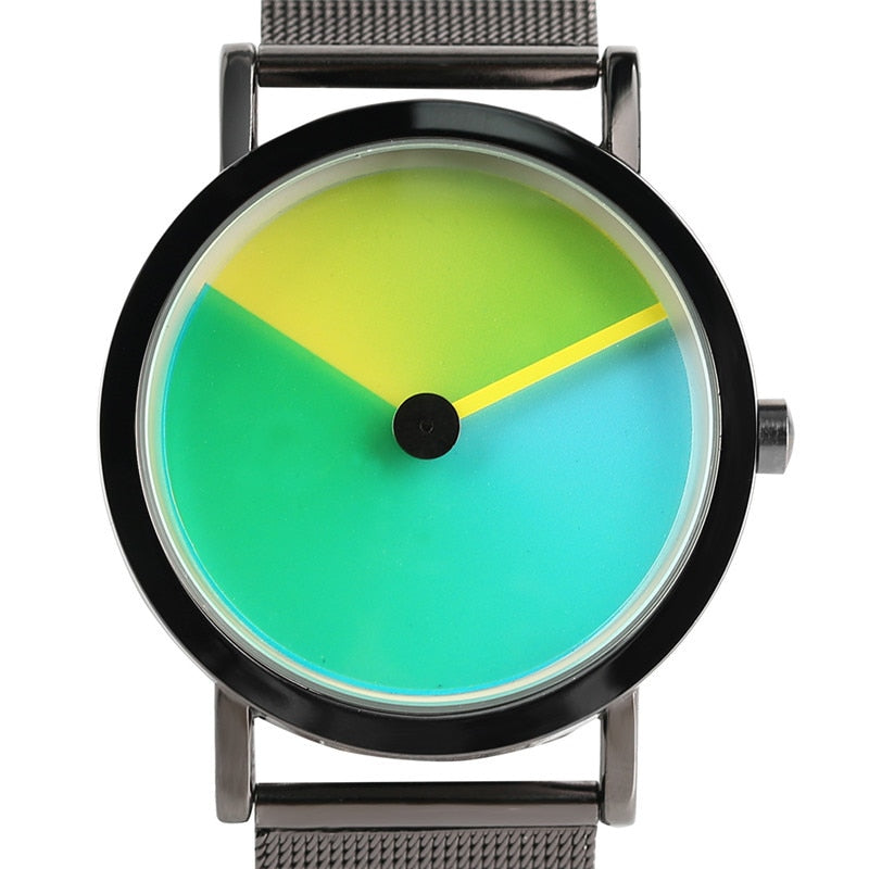 Slim Stainless Steel Colorwheel Watch