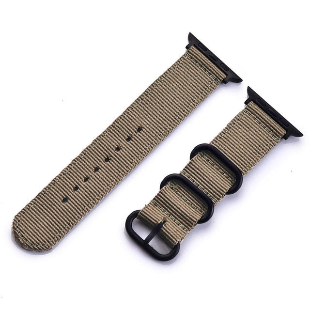 Hot Sell Nylon Watchband for Apple Watch Band Series 5/4/3/2/1 Sport Leather Bracelet 42mm 44mm 38mm 40mm Strap For iwatch Band