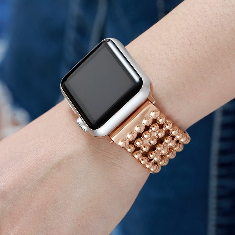 Steel Pearls Strap For Apple Watch