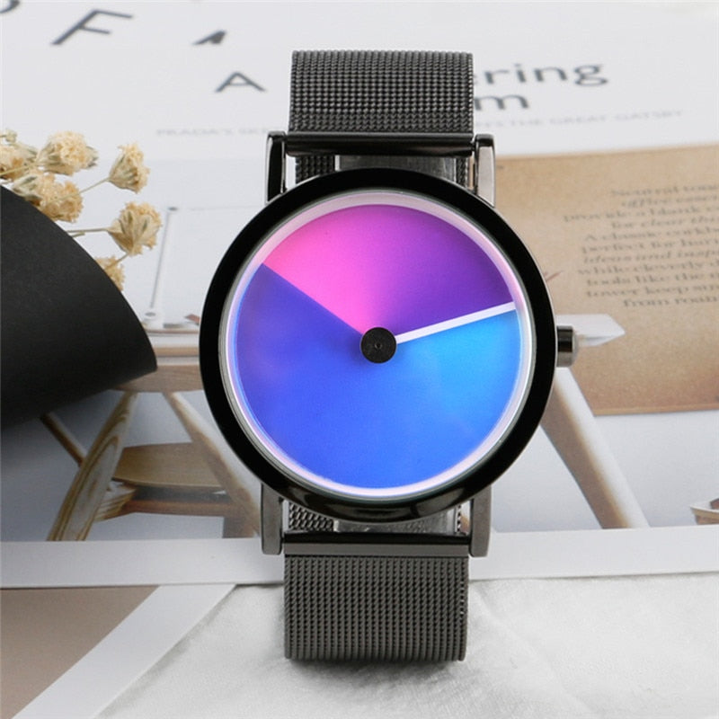 Slim Stainless Steel Colorwheel Watch