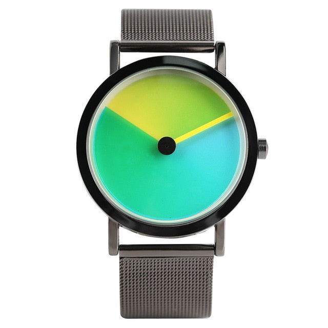 Slim Stainless Steel Colorwheel Watch