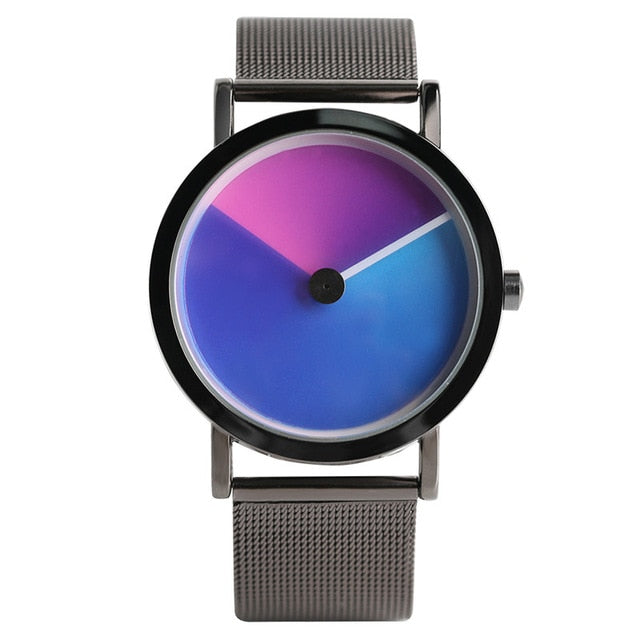 Slim Stainless Steel Colorwheel Watch